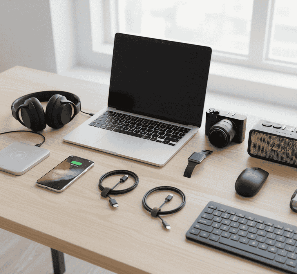 Electronics category for Amazon ungating including phones, accessories, and consumer devices