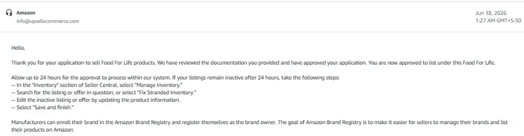 Application to sell life products on amazon.