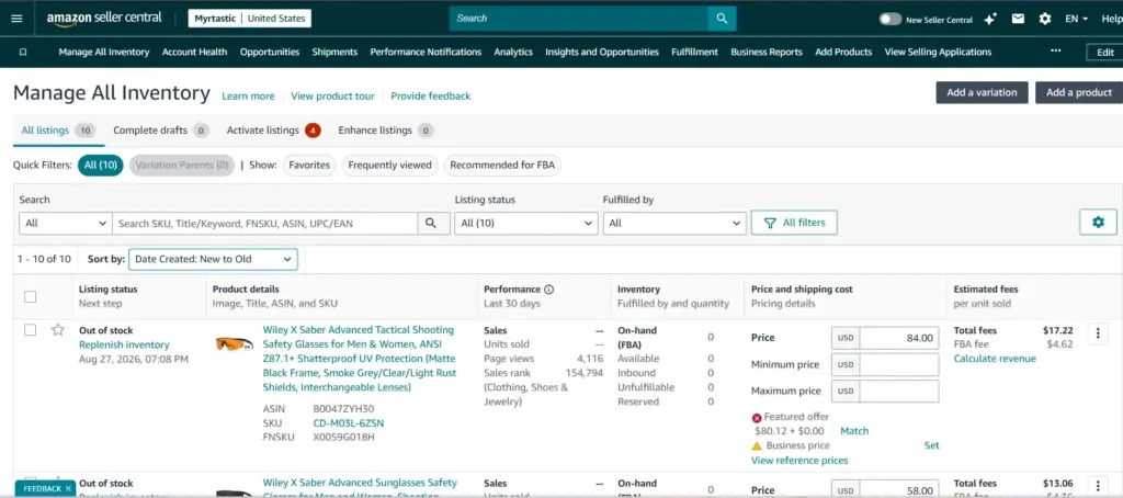 Inventory Management Amazon